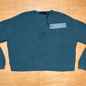 Jenni Kayne Cropped Cotton Cabin Sweater